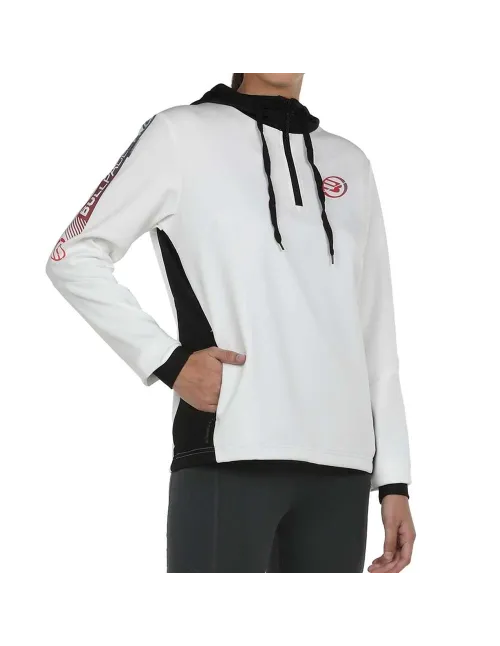 Sudadera Bullpadel Drena Blanco | Ofertas de pádel